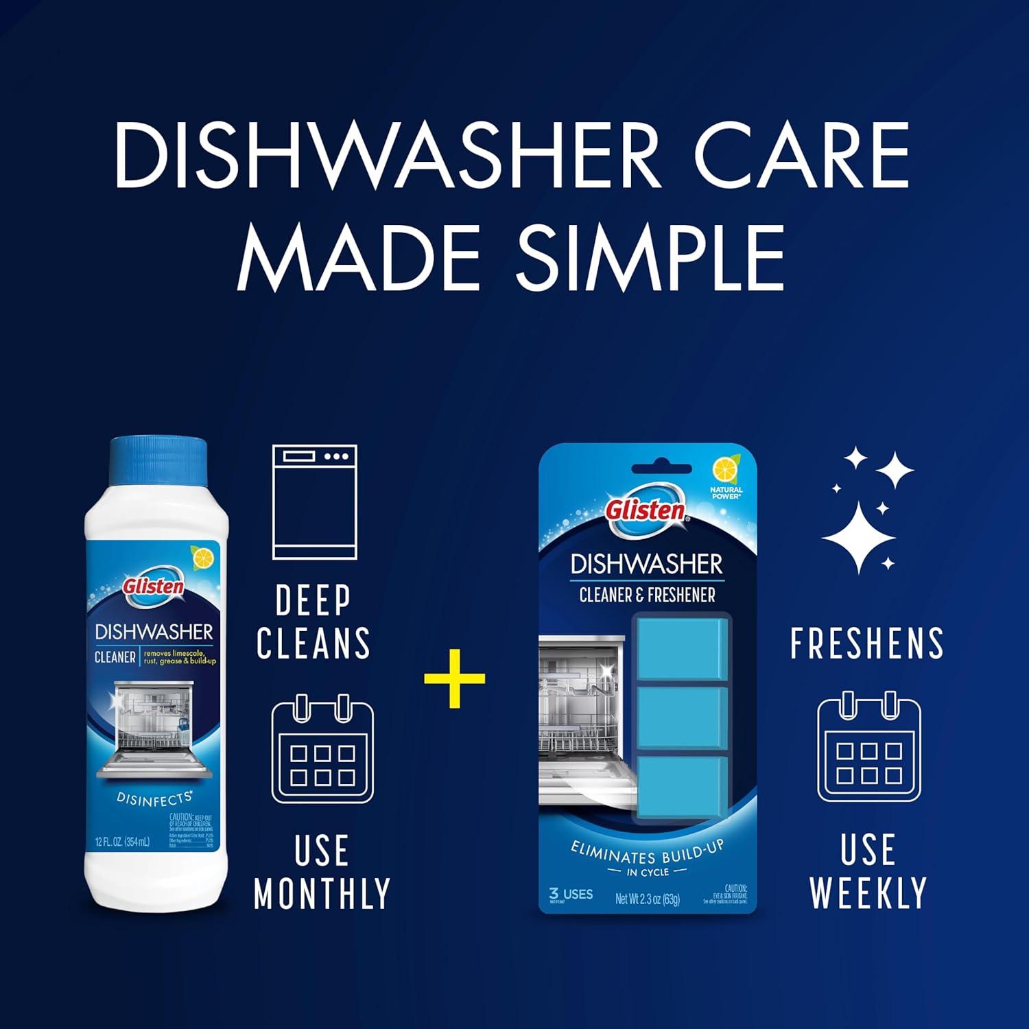 image:imageGlisten Dishwasher Detergent Booster and Freshener Helps Eliminate Odors Spots and Stains Lemon Scent Made in the USA 28 Ounce Bottle28 Fl Oz Pack of 1