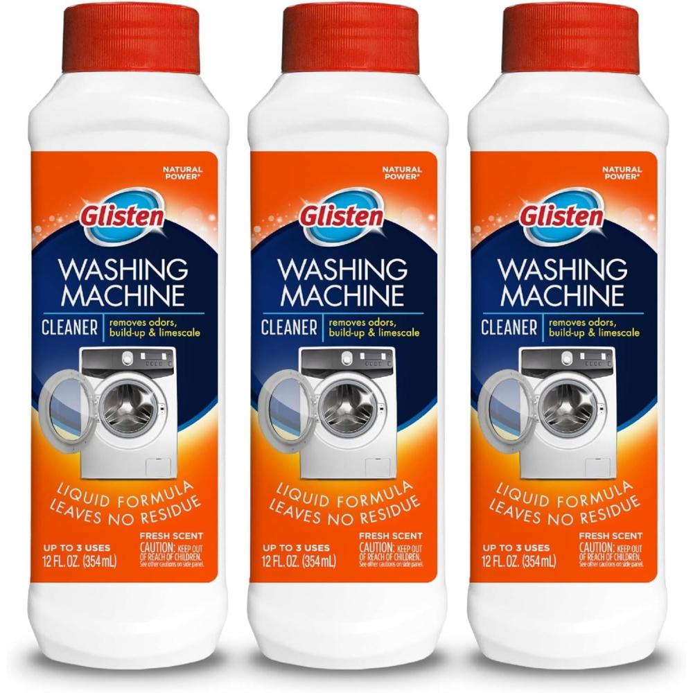 image:imageGlisten Washing Machine Cleaner Helps Remove Odor Buildup and Limescale Fresh Scent Made in the USA 12 Ounce Bottle12 Fl Oz Pack of 3