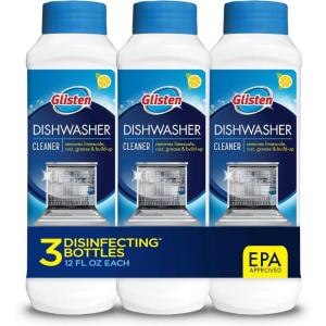 image:imageGlisten Dishwasher Cleaner Removes Limescale Rust Buildup and Grease Lemon Scent Made in the USA 12 Ounce Bottle 3Pack12 Fl Oz Pack of 3