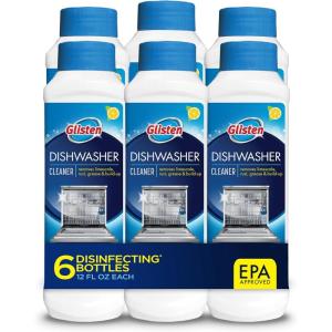 image:imageGlisten Dishwasher Cleaner Removes Limescale Rust Buildup and Grease Lemon Scent Made in the USA 12 Ounce Bottle 3Pack12 Fl Oz Pack of 6