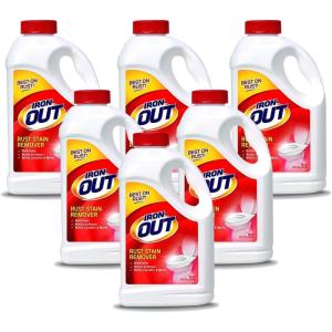 image:imageIron OUT Rust Stain Remover Powder Remove Rust Stains In Bathrooms Kitchens Appliances Laundry And Outdoors 475 Pound Bottle76 Ounce Pack of 6