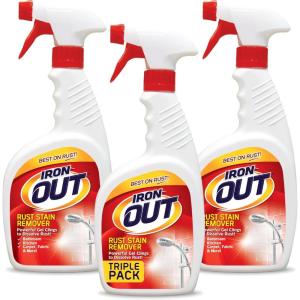 image:imageIron OUT Rust Stain Remover Spray Gel Remove Rust Stains in Bathrooms Kitchens Laundry and Outdoors Made in the USA 24 Ounces24 Fl Oz Pack of 3