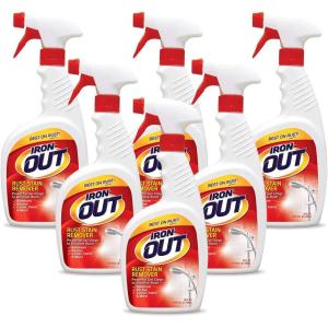 image:imageIron OUT Rust Stain Remover Spray Gel Remove Rust Stains in Bathrooms Kitchens Laundry and Outdoors Made in the USA 24 Ounces24 Ounce Pack of 6
