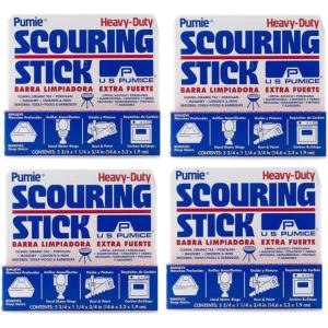 image:imagePUMIE Pumice Scouring Stick for Cleaning Toilet Rings Stain amp Hard Water Rings Tough Bathroom Pools amp Tubs Extra Strong Heavy Duty Pumice Stone for Toilet Cleaning Rust Grills amp Ovens Pack of 121 Count Pack of 4