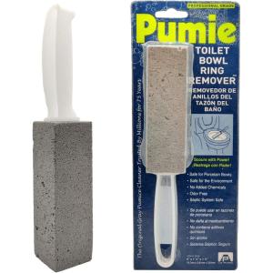image:imagePUMIE Pumice Stone Toilet Bowl Cleaner 1Pack  Heavy Duty Scouring Stick for Toilet  Pumice Stone for Cleaning Rings Bowls Hard Water Stains Lime Rust Sink  Includes Handle for Easy Use1 Count Pack of 1