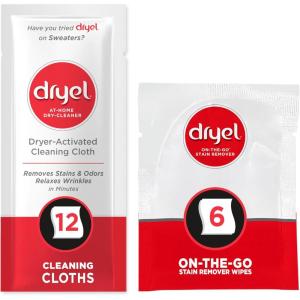 image:imagedryel AtHome Dry Cleaner Refill New and Improved Gentle Laundry Care for Special Fabrics and DryCleanOnly Clothes 12 Loads with OntheGo Stain Remover12 Count Pack of 12