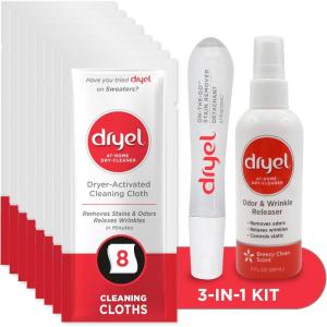 image:imagedryel AtHome Dry Cleaner Starter Kit with Wrinkle Release Spray New and Improved Gentle Laundry Care for Special Fabrics and DryCleanOnly Clothes 8 Loads with OntheGo Stain Remover