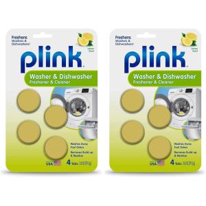 image:imagePlink Washing Machine and Dishwasher Cleaner and Freshener Prevents Residue and Removes Odors in Kitchen and Laundry Room Appliances SepticFriendly Made in the USA Lemon Scent 12 Tablets4 Count Pack of 2